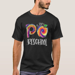 Gefärbte Krawatte P ist für Lehrkräfte im Vorschul T-Shirt
