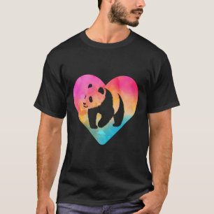 Gefärbte Krawatte Panda Bärenfarben für Frauen ode T-Shirt