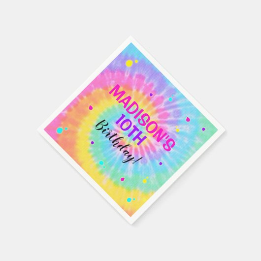 Gefärbte Krawatte Paper Napkins Rainbow Gefärbte K Serviette (Ecke)