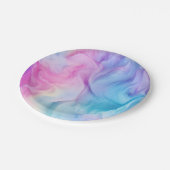 Gefärbte Krawatte Paper-Teller für Party Pappteller (Schrägansicht)