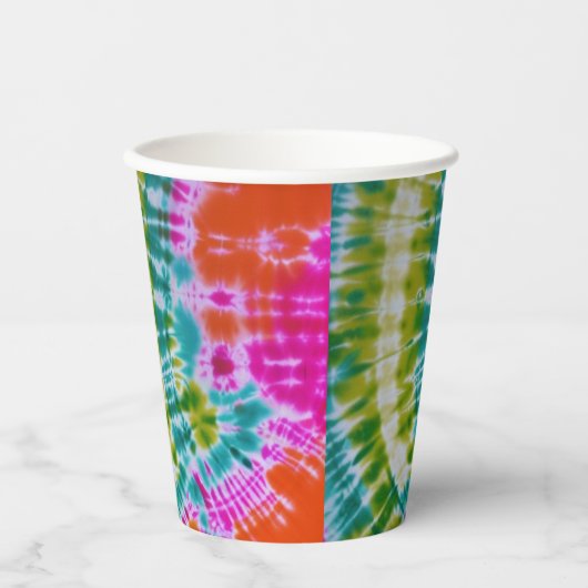 Gefärbte Krawatte Pappbecher (Vorderseite)