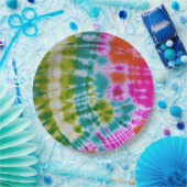 Gefärbte Krawatte Pappteller (Party)