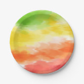 Gefärbte Krawatte Pappteller (Vorderseite)