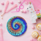 Gefärbte Krawatte Pappteller (Party)