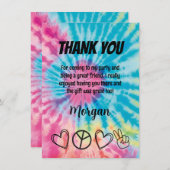 Gefärbte Krawatte Party Danke Karte (Vorne/Hinten)