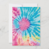 Gefärbte Krawatte Party Danke Karte (Rückseite)