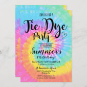 Gefärbte Krawatte Party Einladung Hippy-Gefärbte K (Vorne/Hinten)