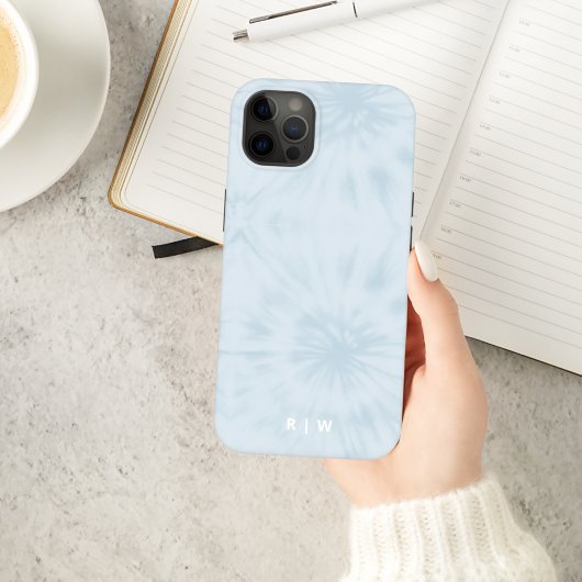 Gefärbte Krawatte | Pastel Blue Modern Stylish Mon Case-Mate iPhone Hülle