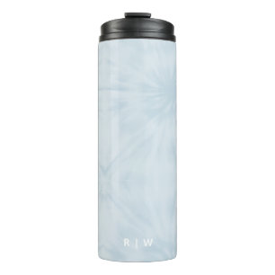 Gefärbte Krawatte   Pastel Blue Modern Stylish Mon Thermosbecher
