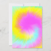 Gefärbte Krawatte Pastel Boho 40. Geburtstag Einladung (Rückseite)