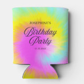 Gefärbte Krawatte Pastel Boho Geburtstagsparty Dosenkühler (Rückseite)