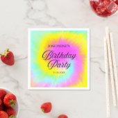Gefärbte Krawatte Pastel Boho Geburtstagsparty Serviette (Beispiel)