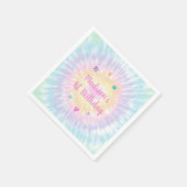 Gefärbte Krawatte Pastel Rainbow Boho Hippie Birth Serviette (Ecke)