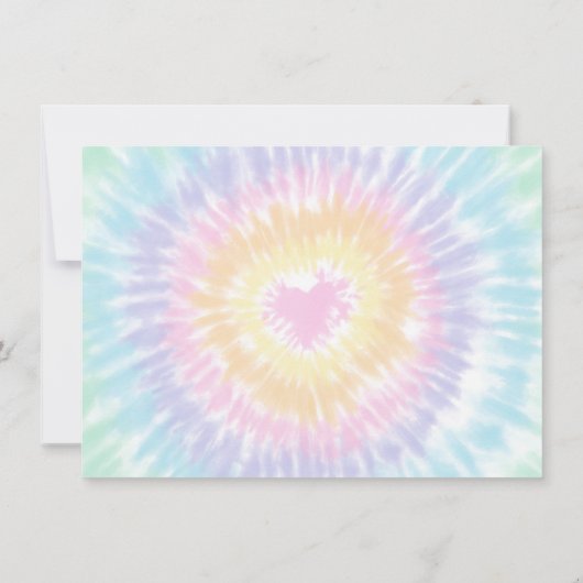 Gefärbte Krawatte Pastel Rainbow Boho Hippie Viele Dankeskarte (Rückseite)