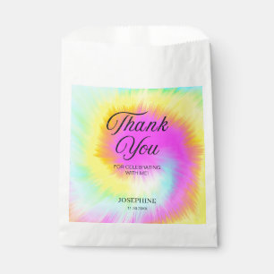 Gefärbte Krawatte Pastel Rainbow Geburtstag Vielen Geschenktütchen