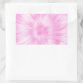 Gefärbte Krawatte Pastel Spiral Pink Tiedye Trend Rechteckiger Aufkleber (Tasche)
