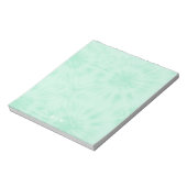 Gefärbte Krawatte | Pastell Minze Green Monogram Notizblock (Rotiert)