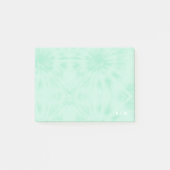 Gefärbte Krawatte | Pastell Minze Green Monogram Post-it Klebezettel (Vorderseite)