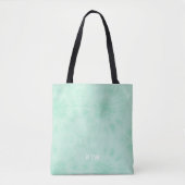 Gefärbte Krawatte | Pastell Minze Green Monogram Tasche (Vorderseite)