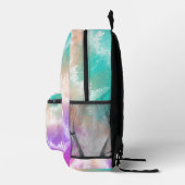 Gefärbte Krawatte Pastell Rosa Orange Aquamarine L Bedruckter Rucksack (Rechts)