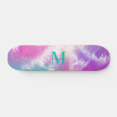 Gefärbte Krawatte Pastell Rosa Orange Aquamarine L Skateboard (Horizontal)