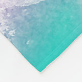 Gefärbte Krawatte Pastell Wasserfarbe Rosa Orange Fleecedecke (Ecke)