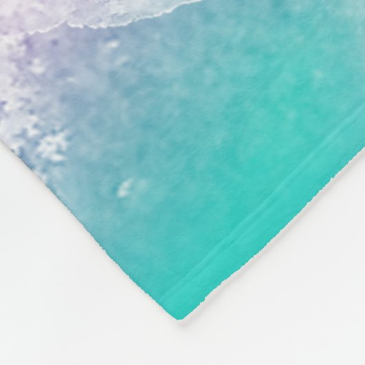 Gefärbte Krawatte Pastell Wasserfarbe Rosa Orange Fleecedecke (Ecke)