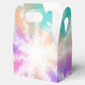 Gefärbte Krawatte Pastell Wasserfarbe Rosa Orange  Geschenkschachtel (Geöffnet)