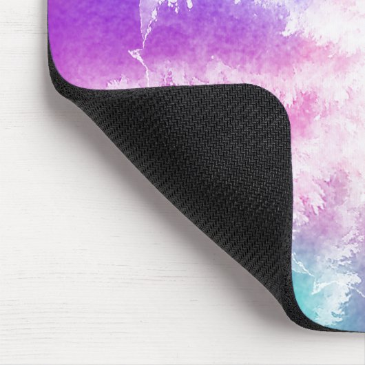 Gefärbte Krawatte Pastell Wasserfarbe Rosa Orange Mousepad (Ecke)