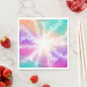 Gefärbte Krawatte Pastell Wasserfarbe Rosa Orange  Serviette (Beispiel)