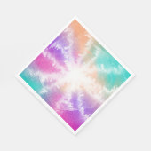 Gefärbte Krawatte Pastell Wasserfarbe Rosa Orange  Serviette (Ecke)