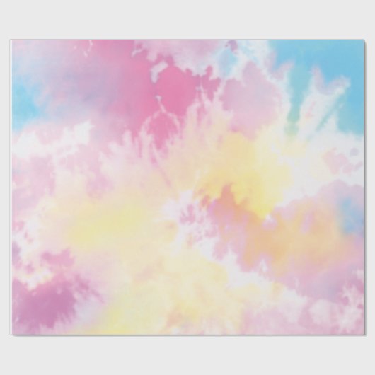 gefärbte Krawatte Pastell Wrapping Paper Geschenkpapier (Flach)