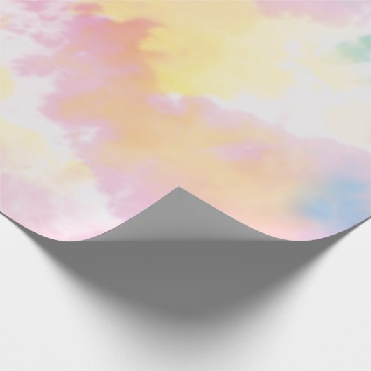 gefärbte Krawatte Pastell Wrapping Paper Geschenkpapier (Ecke)