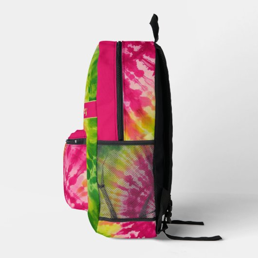 Gefärbte Krawatte Pattern Green Red - individuelle Bedruckter Rucksack (Rechts)