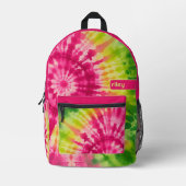 Gefärbte Krawatte Pattern Green Red - individuelle Bedruckter Rucksack (Vorderseite)