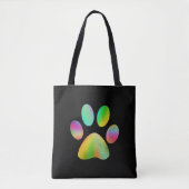 Gefärbte Krawatte Paw Print Tasche (Vorderseite)