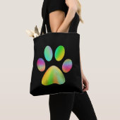 Gefärbte Krawatte Paw Print Tasche (Von Nahem)