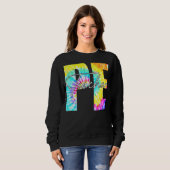 Gefärbte Krawatte Pe Bildung Lehrer erster Tag Sweatshirt (Vorne ganz)