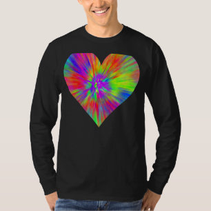 Gefärbte Krawatte Peace Hört Niedliches Regenbogen T-Shirt