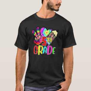 Gefärbte Krawatte Peace Liebe 5. Klasse Lehrer zur T-Shirt