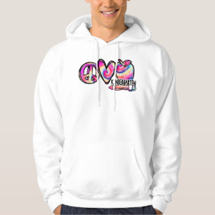 Gefärbte Krawatte Peace Liebe Kindergarten Erster  Hoodie