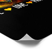 Gefärbte Krawatte Peace Liebe Pickleball Picklebal Poster (Ecke)