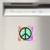 Gefärbte Krawatte Peace Sign Design Magnet (In Situ (Geschirrspüler))