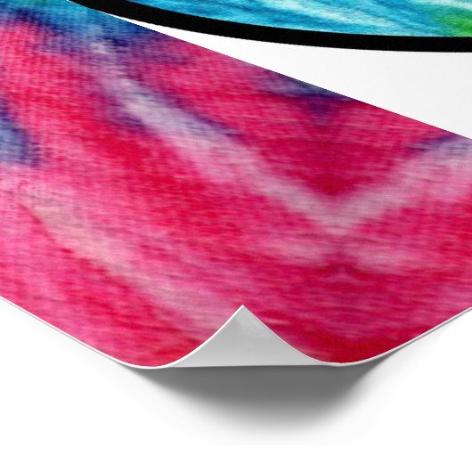 Gefärbte Krawatte Peace sign Poster (Ecke)