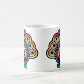 Gefärbte Krawatte Peacock Kaffeetasse (Mittel)