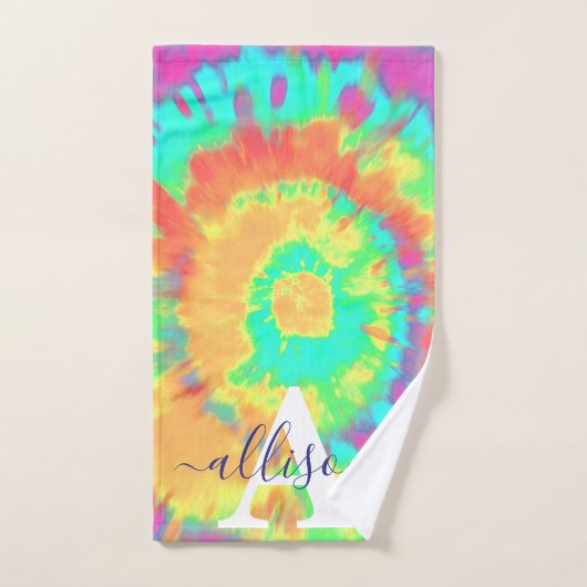 Gefärbte Krawatte personalisiert Badhandtuch Set (Handtuch)