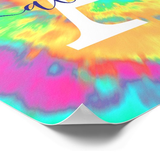 Gefärbte Krawatte personalisiert Poster (Ecke)