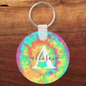 Gefärbte Krawatte personalisiert Schlüsselanhänger (Vorderseite)