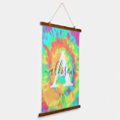 Gefärbte Krawatte personalisiert Wandteppich Mit Holzrahmen (Gewinkelt)