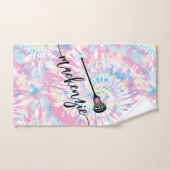 Gefärbte Krawatte Personalisierter Name Lacrosse Handtuch (Handtuch)